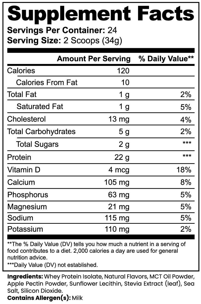Whey Protein Isolate - Vanilla